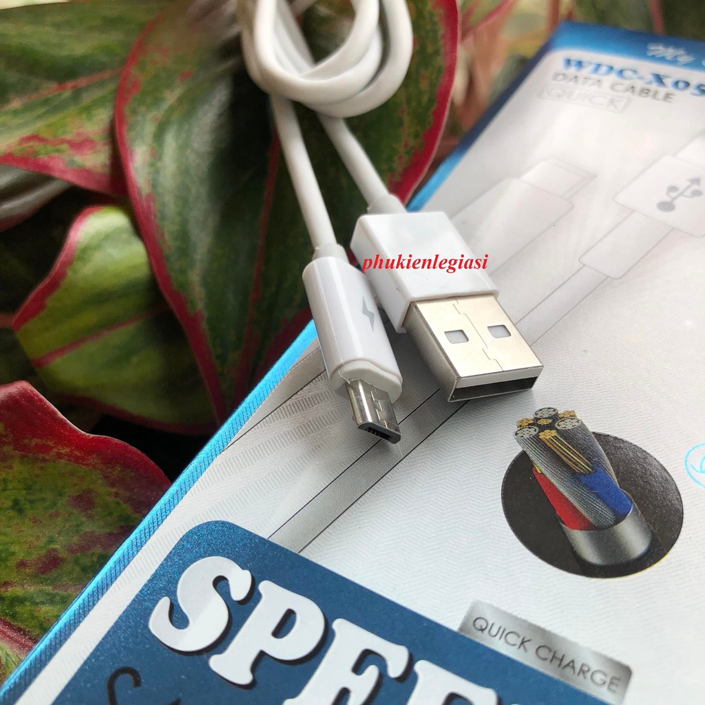 Cáp sạc Micro usb hiệu WDC X05 mã trơn