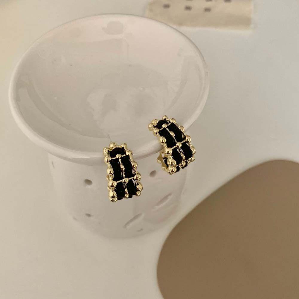 Khuyên Tai Dạng Vòng Bện Phong Cách Hàn Quốc Thời Trang Cho Nữ