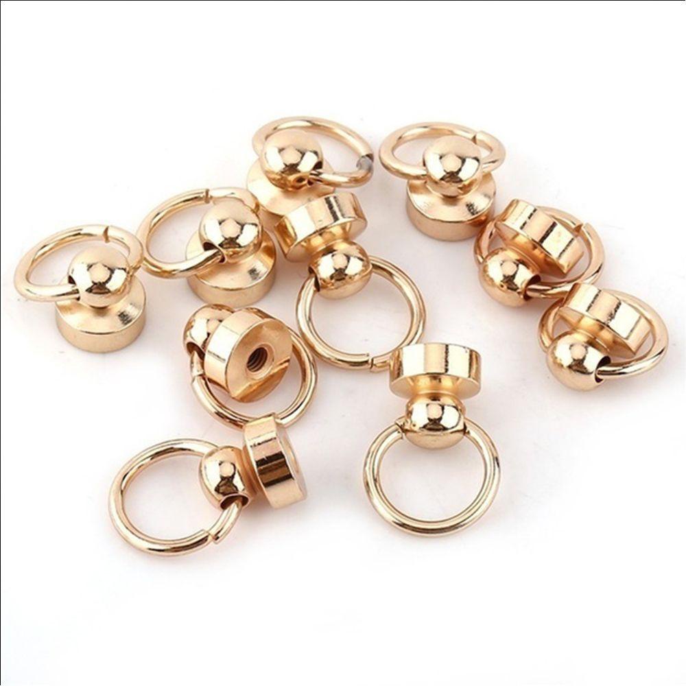 Bộ 10 Đinh Tán Đồng Thau Đầu Tròn Nhiều Màu Sắc Dùng Trang Trí Điện Thoại/ Đồ Da Thủ Công