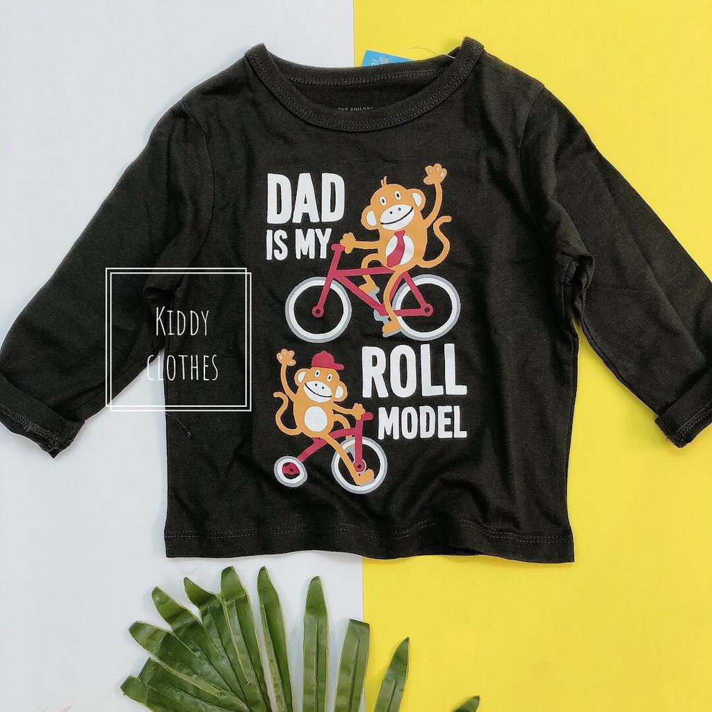 Áo tay dài bé trai chất cotton xuất dư/Áo bé trai tay dài dư xịn thun cotton