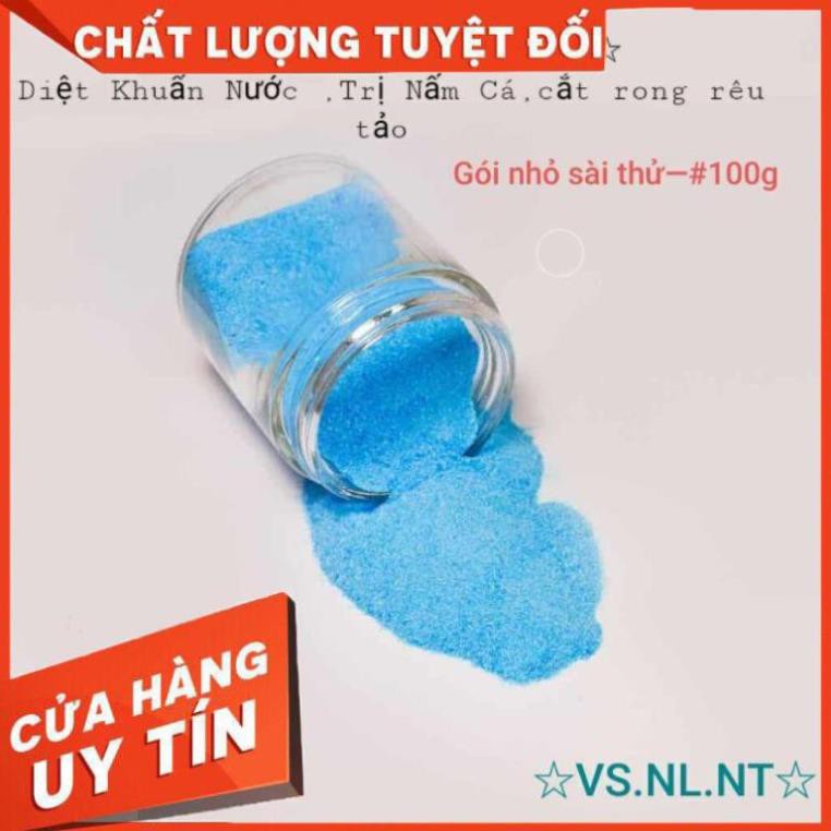 [Hàng Loại 1- Nhập Khẩu]  Đồng Sulfate (Đồng Sunphat) CuSO4 Cắt Rong Rêu Tảo,Trị Nấm Cá#gói 100g