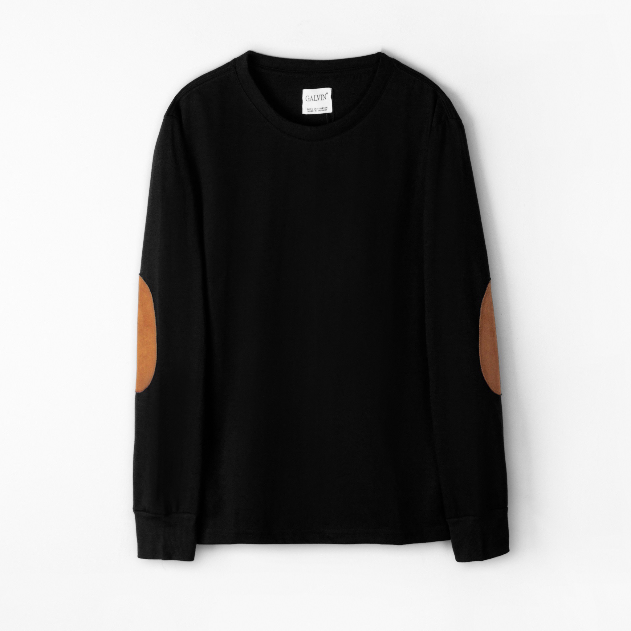 Áo thun dài tay đáp da lộn có bo tay Galvin trơn bộ áo phông nam nhiều màu co giãn ANGV2 - Leo Vatino