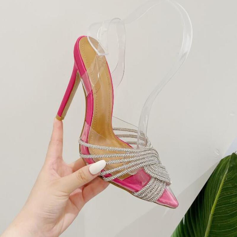 Sandal Cao Gót 11CM Đính Đá Kiểu Dáng Mới Dành Cho Nữ Size 35-42