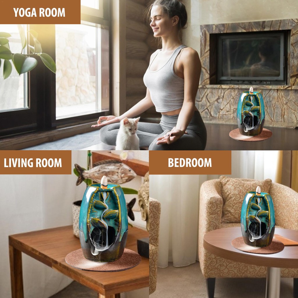 Giá Đỡ Đốt Trầm Hương Hình Nón Bằng Gốm