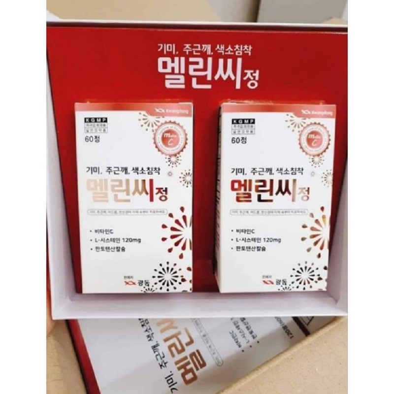 Viên Uống Mờ Nám Tàn Nhang Melin-c Kwangdong Hàn Quốc, Hộp 120 Viên, Giúp Cân Bằng Sắc Tố, Sáng Da