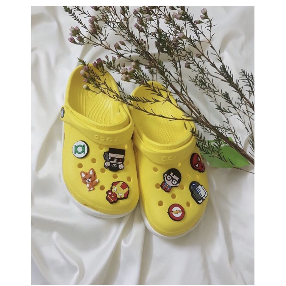 dép cross nam khủng long nenon vàng chanh dép croos nữa khủng long bít đầu hotrend BAN03