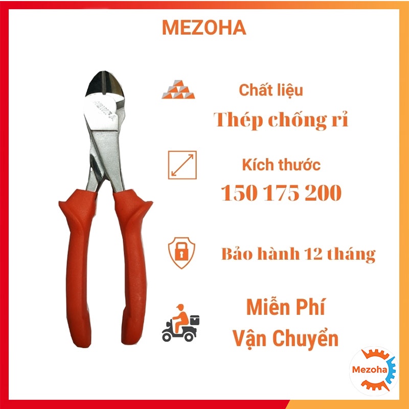 Kìm Cắt Dây Điện Cáp Quang Dây Thép Meinfa KCM Chống Rỉ Cao Cấp Cắt Ngọt Lưỡi Bén Hàng Chính Hãng | Mezoha