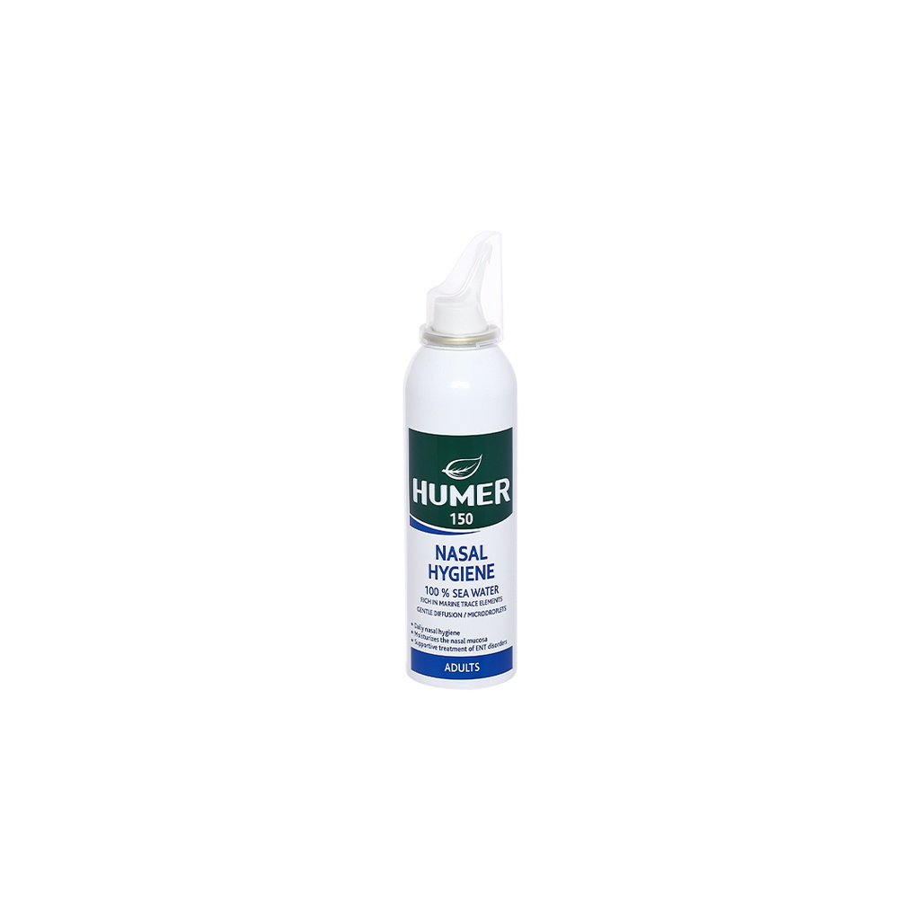 Xịt mũi dành cho người lớn HUMER NASAL HYGIENE 100% nước biển sâu (150ml)