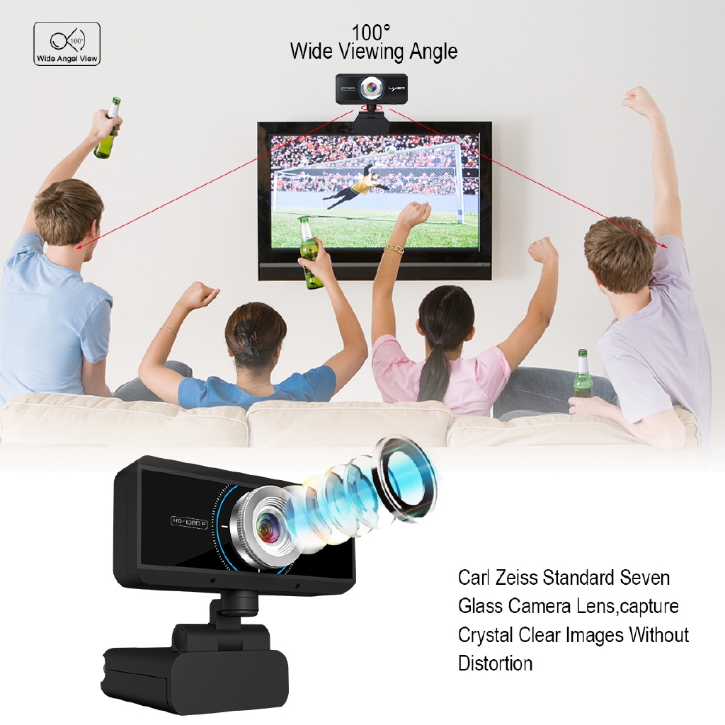 【S4】1920*1280 Full HD Webcam 1080P chất lượng HD tích hợp micro cho máy tính 60-Degree Rotatable Wide View Angle | BigBuy360 - bigbuy360.vn