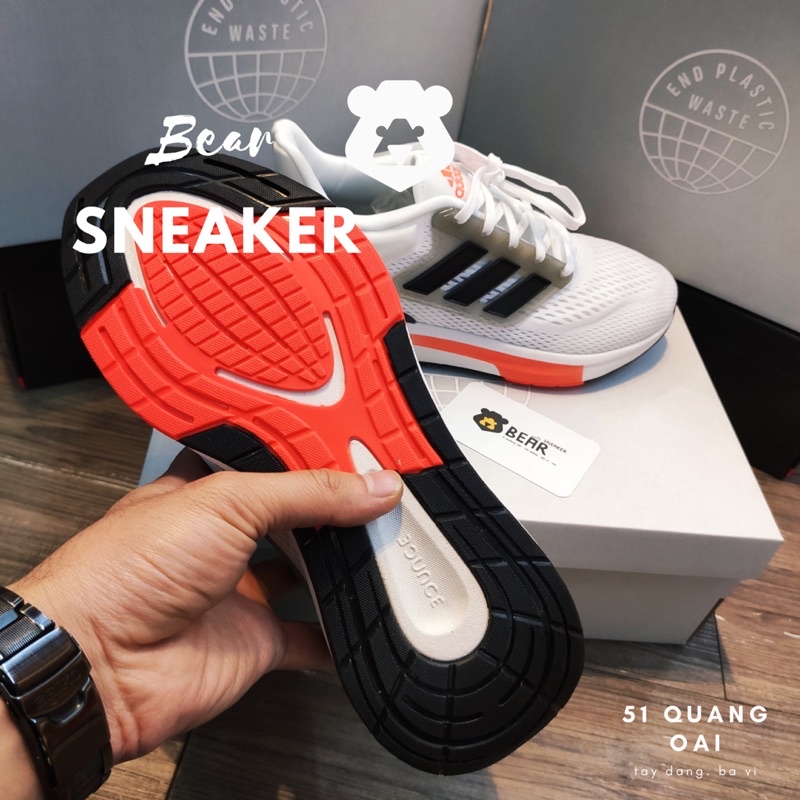 [Bear.sneaker] Giày Running shoes eq2021 trắng cam hàng cao cấp- Best quality [Dòng running shoes siêu mượt]