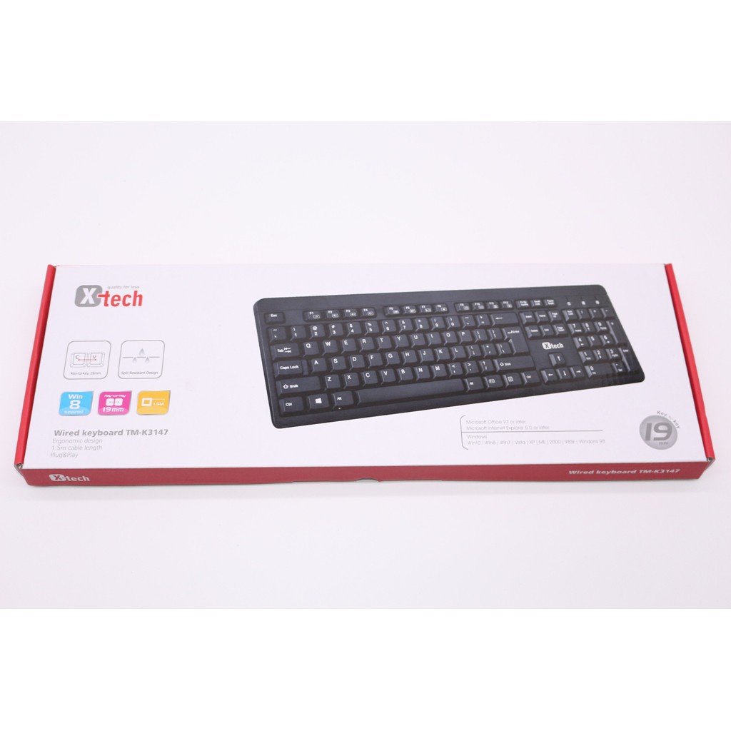 Bàn phím có dây K3147 chính hãng thương hiệu XTECH