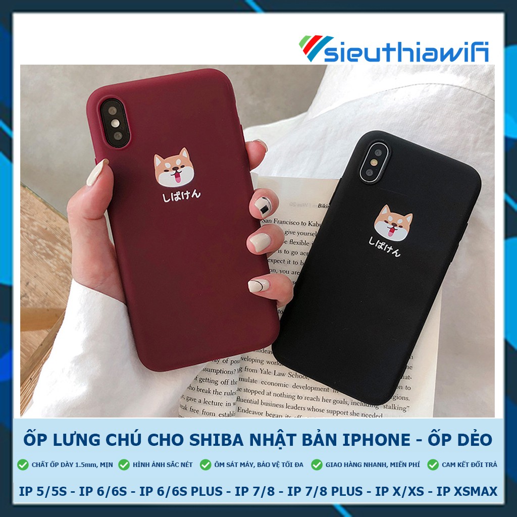 [Mã ELMTPK giảm 20K đơn 300K] [FREESHIP ĐƠN TỪ 50K TOÀN QUỐC ] ỐP LƯNG CHÚ CHÓ SHIBA NHẬT BẢN - ỐP IPHONE DẺO [ B2-1 ]