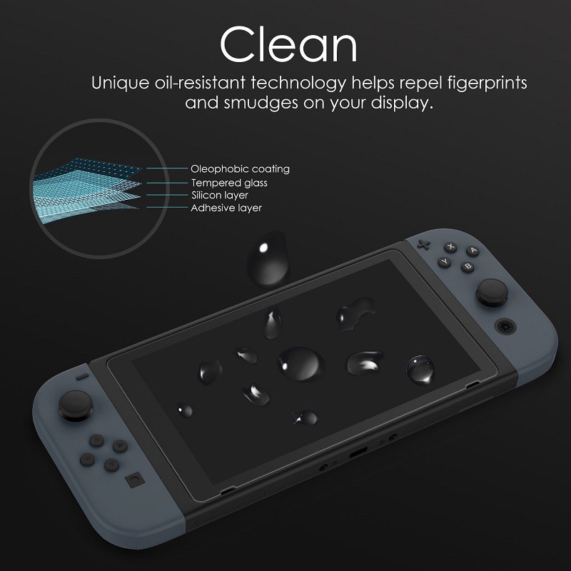 Lammcou 2pack 2019 New Screen Protectos Anti-Scratch Protective Cover Compatible with Nintend Switch NS LCD Screen Protection Skin