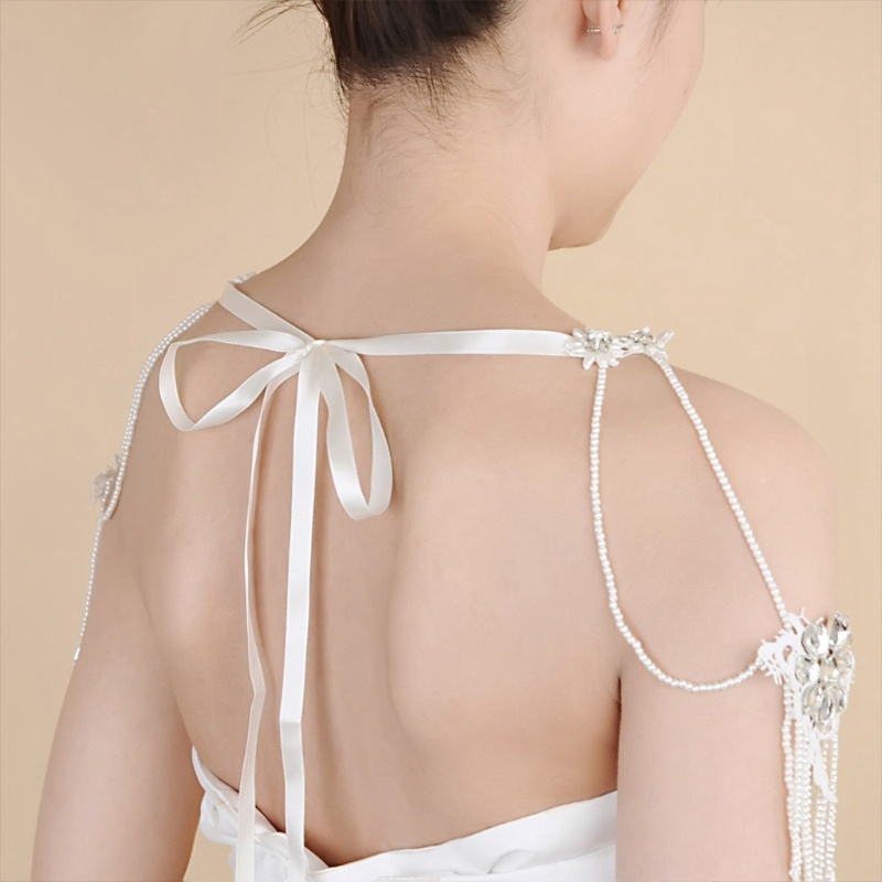 Vòng cổ Đeo Vai Đính Ngọc Trai Nhân Tạo Thời Trang Dành Cho Nữ