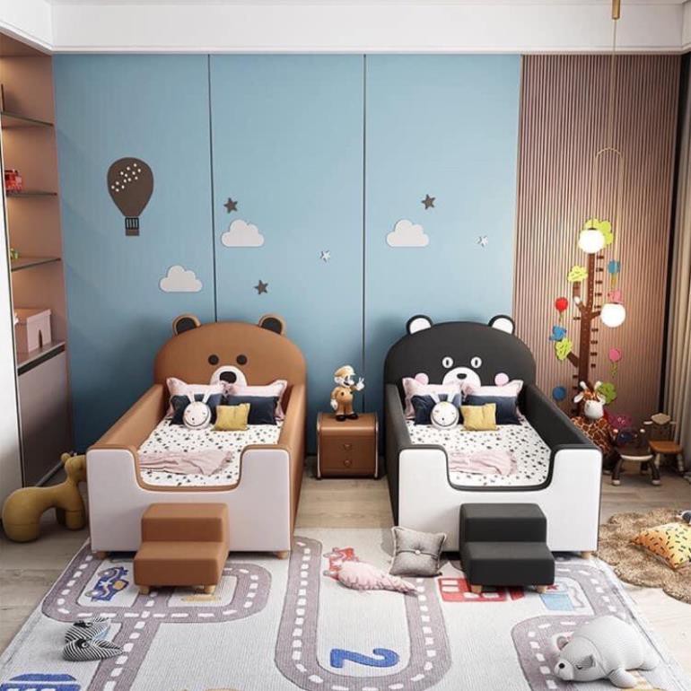 Giường gấu đơn cho bé - hàng oder 65*160cm