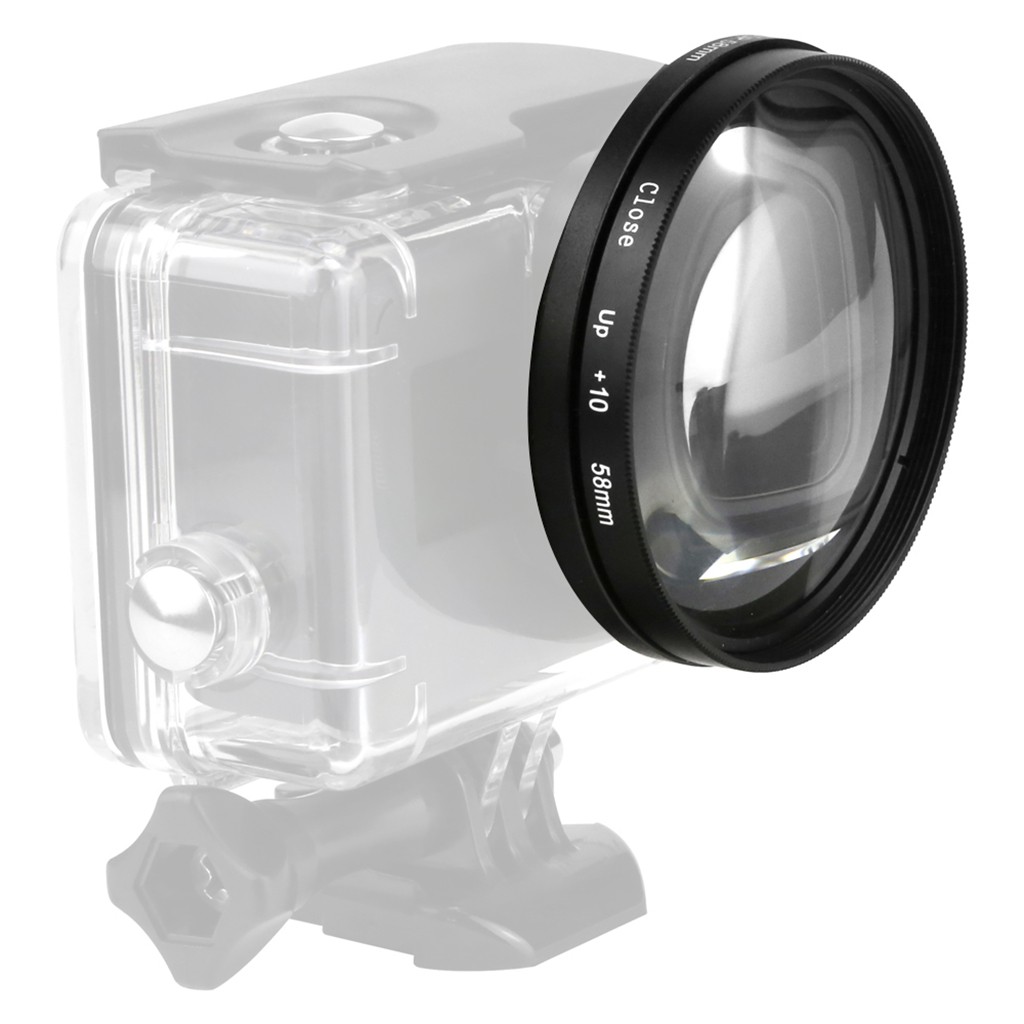 58mm 10X Close Up Macro Lens Filter for Gopro Hero 5 Waterproof Housing Case