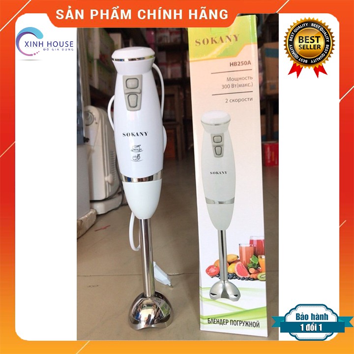 [CHÍNH HÃNG] Máy xay đa năng Sokany HB250A loại đơn, Máy xay cầm tay cao cấp 2020 -Sunny House