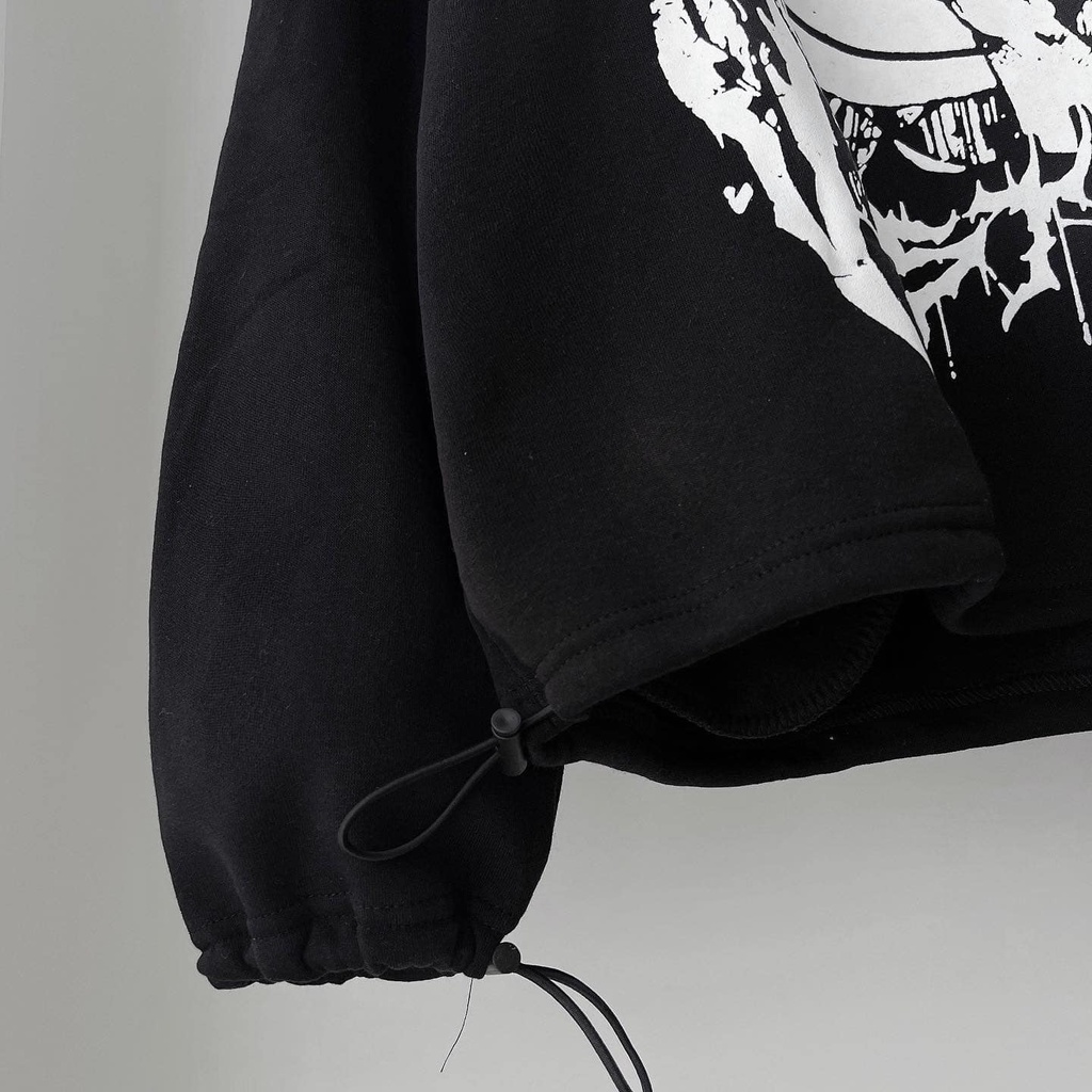 [sẵn]Áo hoodie tay dài form rộng in hình Devil (ảnh thật tại shop) Tanazi Closet