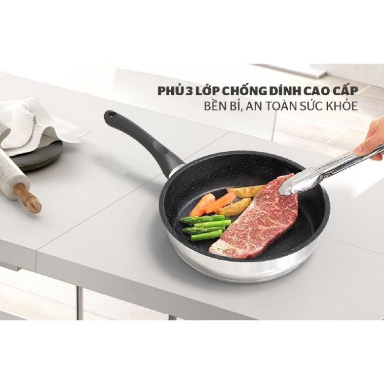 HÀNG CHÍNH HÃNG CHẢO TỪ INOX CAO CẤP 5 ĐÁY SUNHOUSE IN20M4