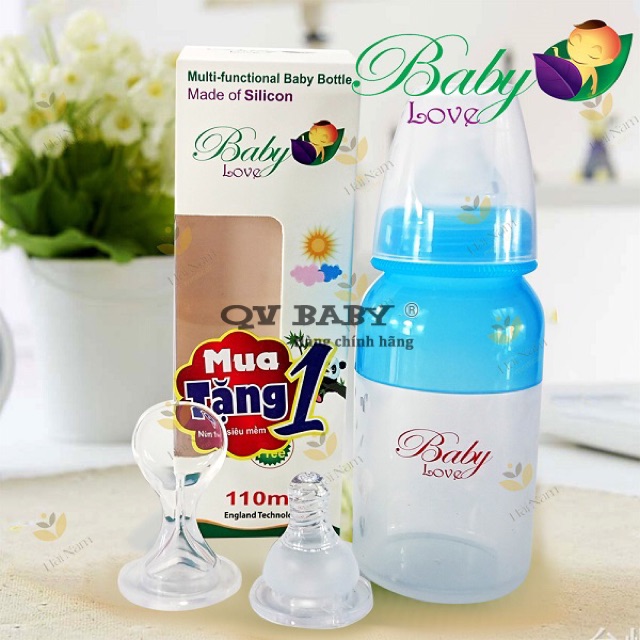 Bình sữa silicon Baby love 2 in 1 210ml