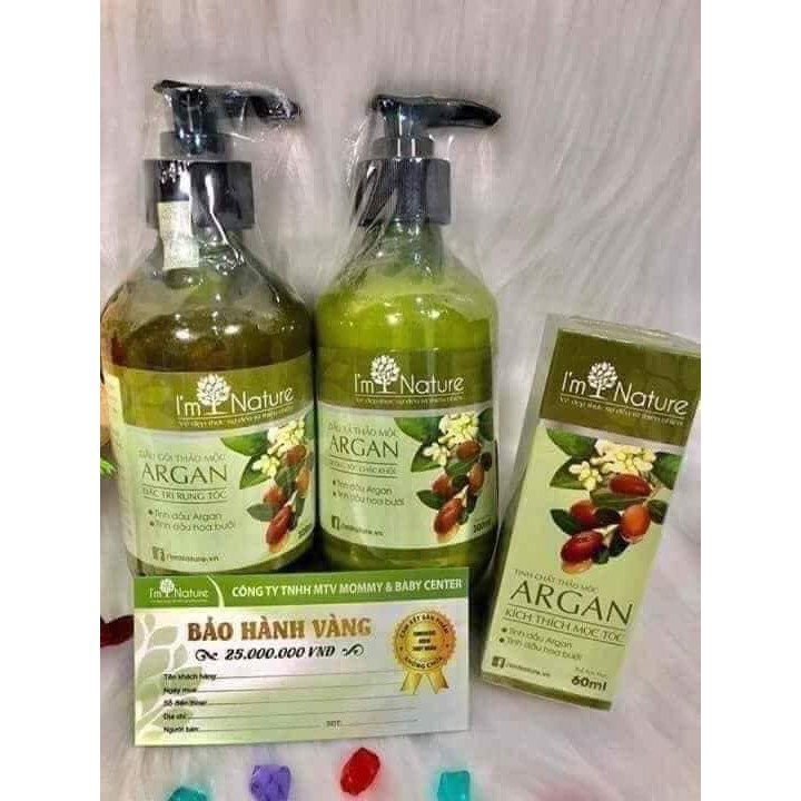 (Chính Hãng) Bộ Gội Xả Thảo Mộc Argan 300ml + Tinh Chất Mọc Tóc I'M NATURE | BigBuy360 - bigbuy360.vn
