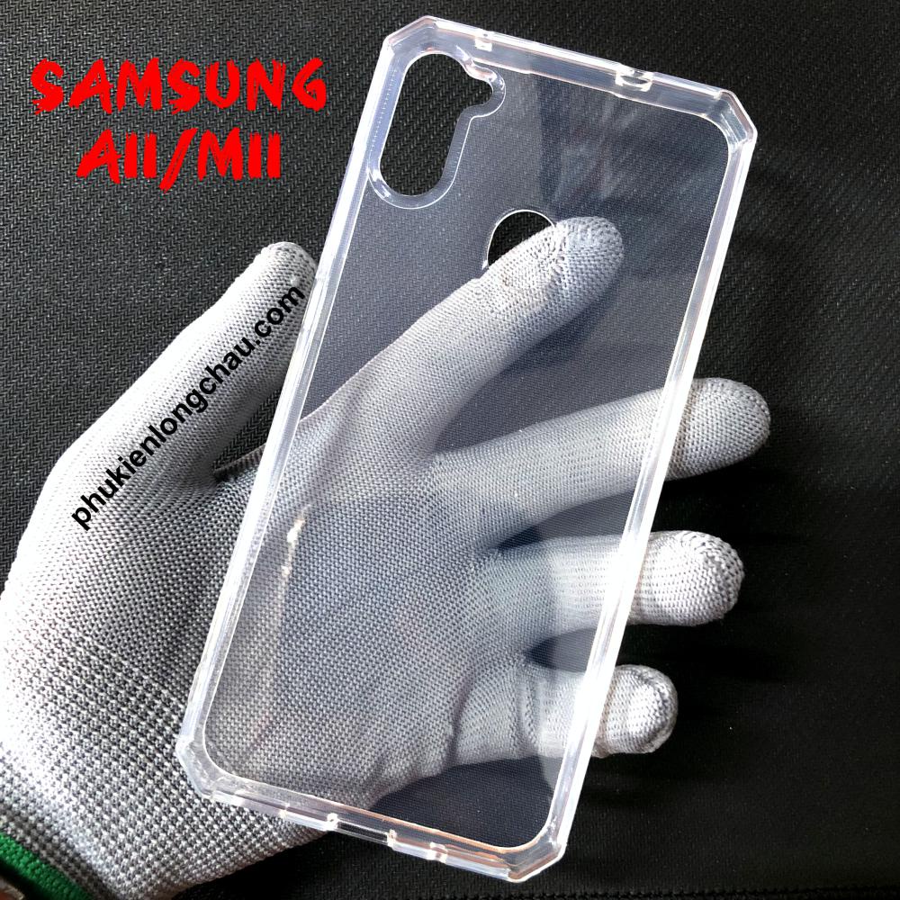 Ốp Lưng Samsung A11/M11 Dẻo Trong Suốt Viền Vuông Chống Sốc Cao Cấp