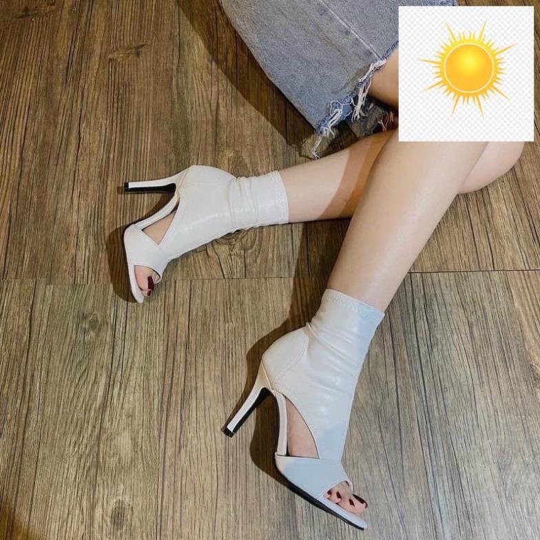 ️🥇️🥇 BOOTS NỮ HỞ MŨI CỔ CAO SIÊU SANG CHẢNH GÓT NHỌN 8P ️🥇