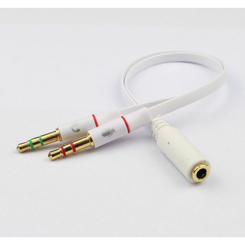 jack gộp audio và mic 3.5 | jack gộp tai nghe 3.5 (trắng) - NSC Việt Nam