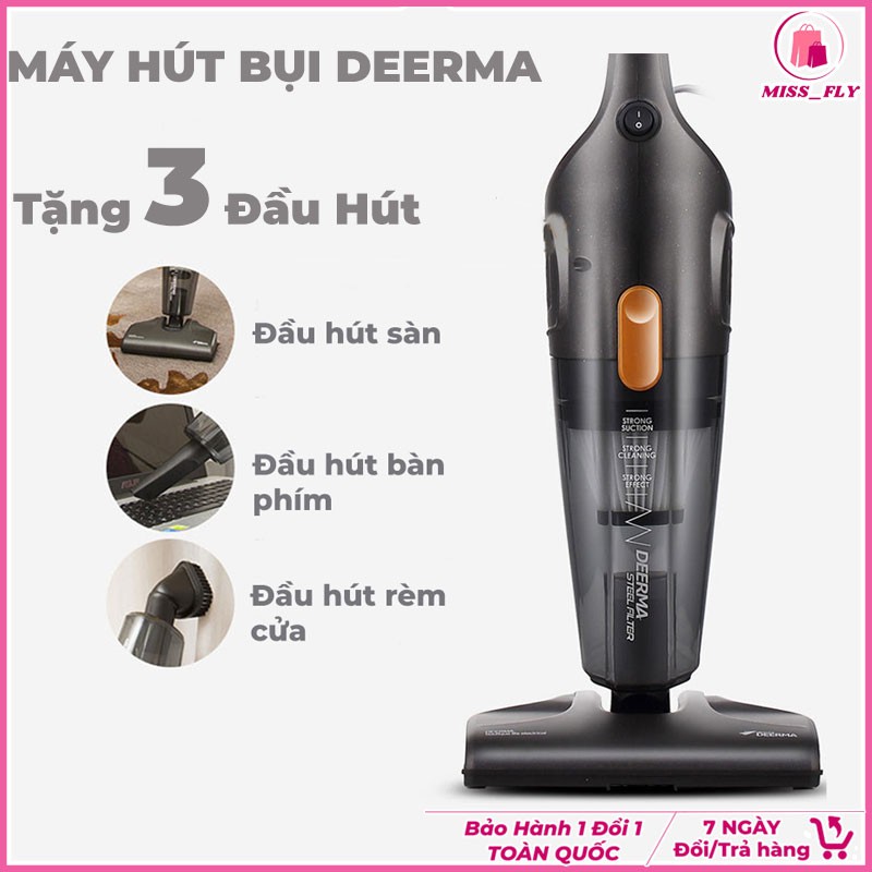 Máy hút bụi gia đình cầm tay Deerma máy hút bụi gia dụng 2in1 đa năng tiện dụng hút khỏe, hút sạch sàn, nệm siêu tốt