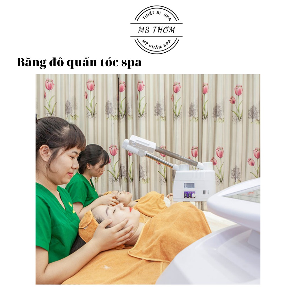 Băng đô quấn tóc spa/thẫm mỹ viện có miếng dán chắc chắn - được chọn màu