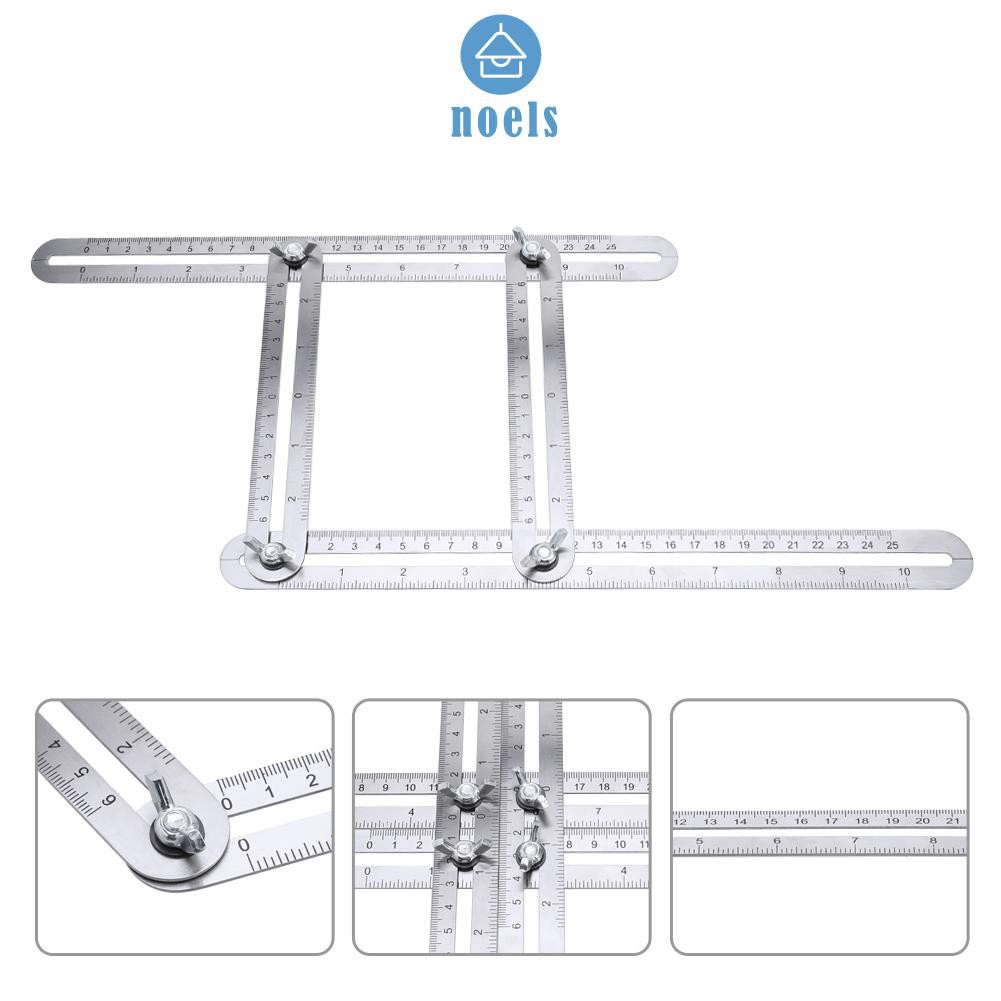 Thước đa góc 4 cạnh đo gạch lót sàn inox tiện dụng