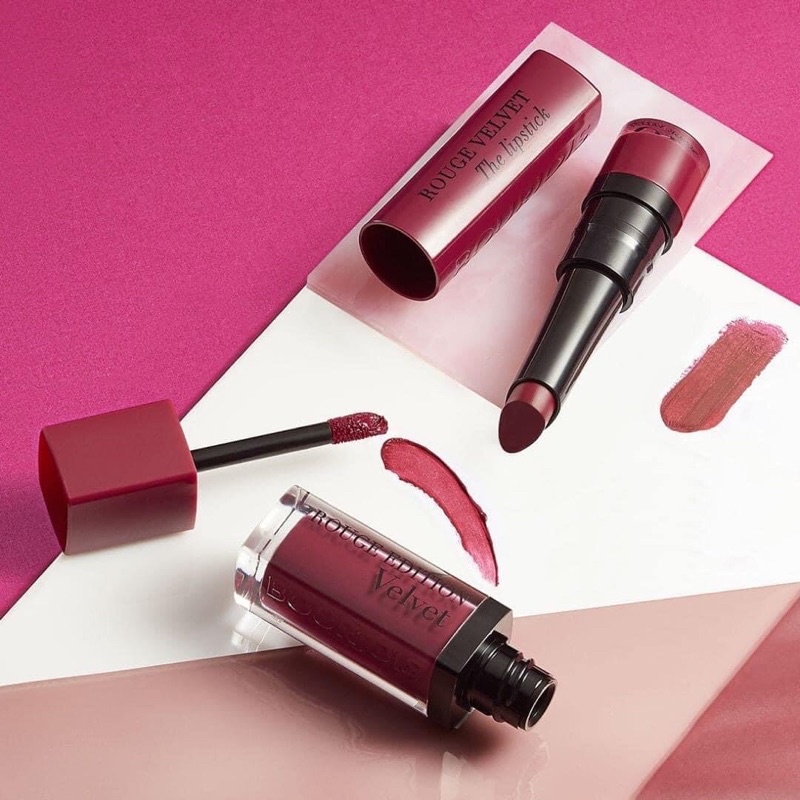 Son kem lì Bourjois velvet 24 đỏ nâu chery đậm