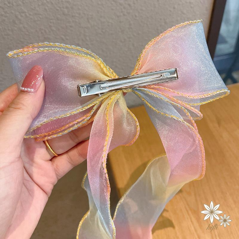 【kifli】Dây Cột Tóc Đính Nơ Ngôi Sao Nhiều Màu Xinh Xắn Cho Bé Gái