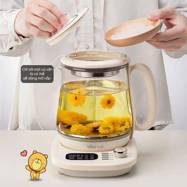 Máy Pha Trà Mini, Chưng Yến, Đun Nước, Giữ Ấm Bear SUBE011 (YSH-C15Q5) , Dung Tích 1.5L