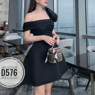 Đầm tafta big size nơ siêu đẹp từ 60kg-90kg