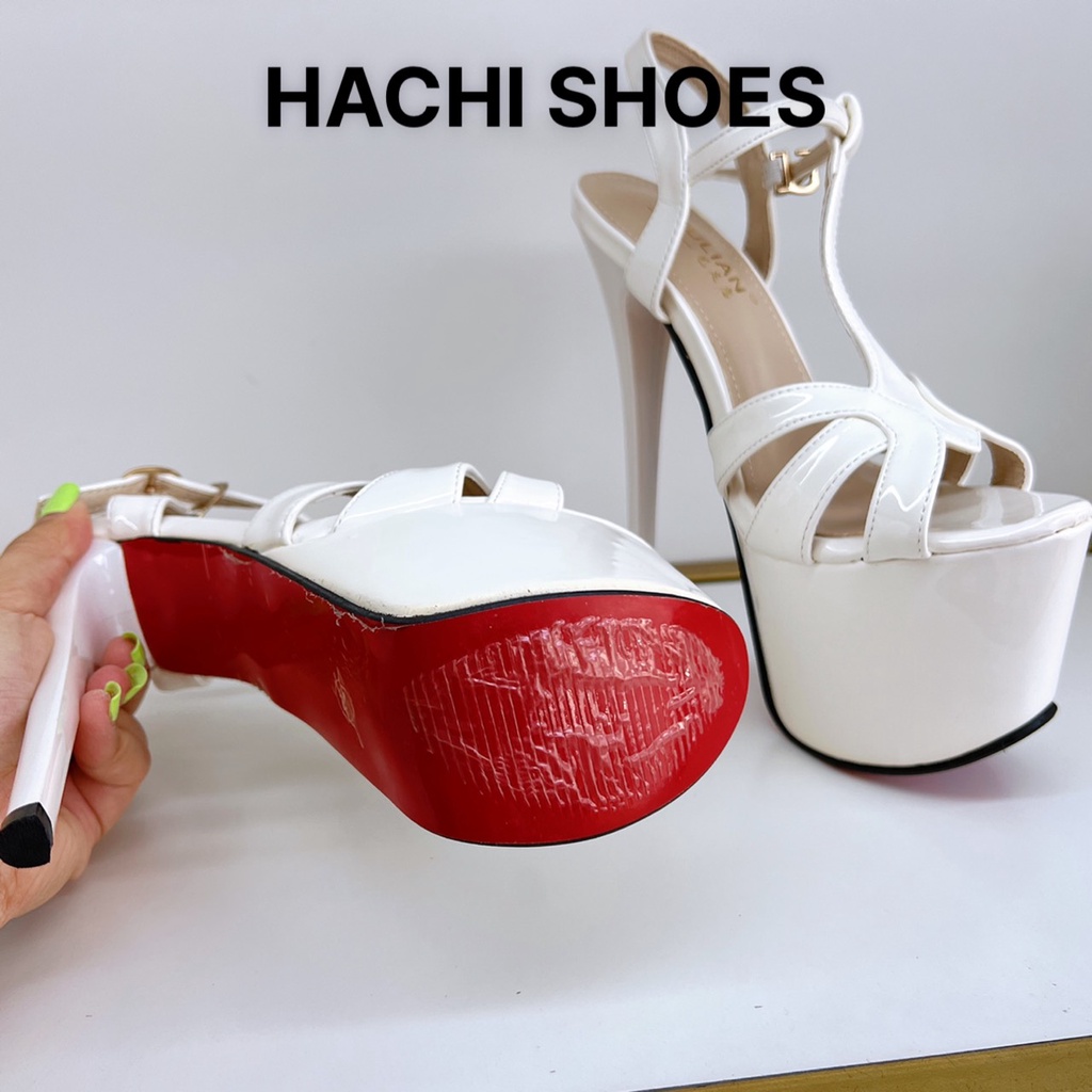 Giày Cao Gót Nữ Đế Đúp Gót Nhọn Giày Hoa Hậu Catwal cao 17cm size 34-38 fulbox 8038-A3