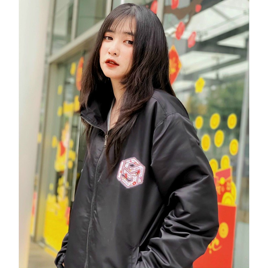 Áo Khoác Bomber Dù P-H-L Nam Nữ Ulzzang Unisex Kiểu Form Rộng Jacket - MICHAA