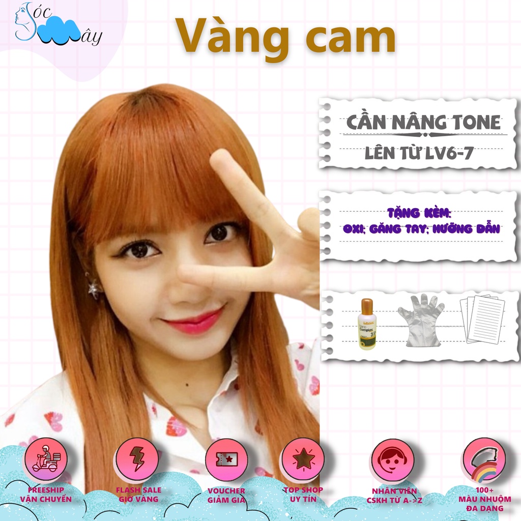 Thuốc nhuộm tóc màu Vàng cam