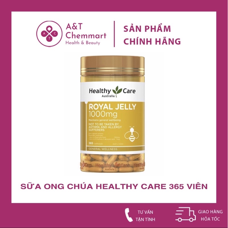 [Mẫu mới, Date 2024] Sữa Ong Chúa Healthy Care Royal Jelly 1000mg