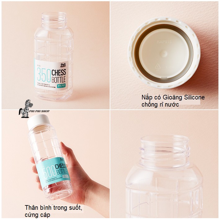 Bình đựng nước Lock&amp;Lock Chess Bottle chất liệu PET BPA Free HAP815 HAP816