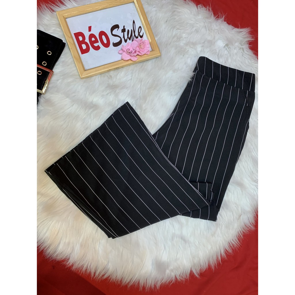 Quần dài sọc đen trắng BIGSIZE Beostyle cho người béo mập 55-100kg - Mặc đi làm, đi chơi hoặc cafe dạo phố | BigBuy360 - bigbuy360.vn