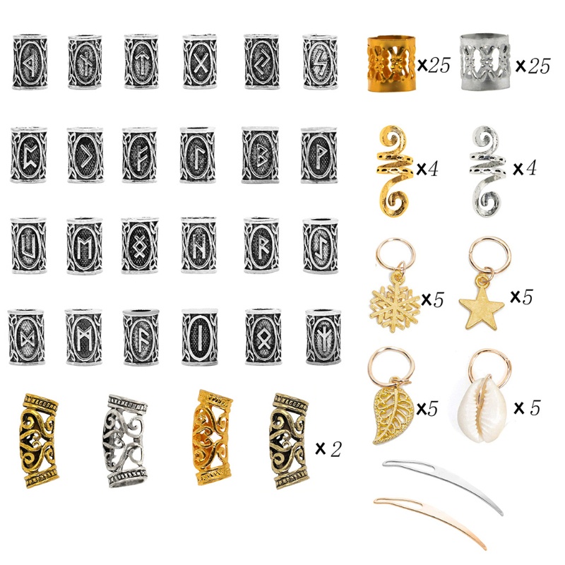 Set 112 Hạt Xỏ Lỗ Bằng Kim Loại Hình Vỏ Sò / Ngôi Sao / Bông Tuyết Tự Làm Trang Sức