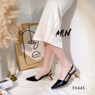 Giày cao gót slingback nữ gót nhập 5p bít mũi hậu hở khoét f0445