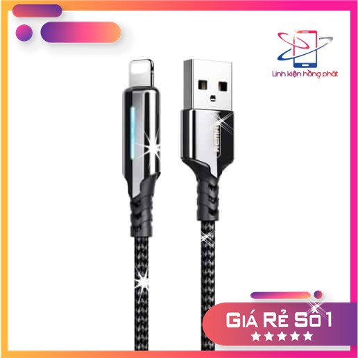 Cáp Sạc Iphone Chính Hãng REMAX - RC 123i - Tự Ngắt Điện - Đèn  Led Báo Pin - BẢO HÀNH 6 THÁNG[ LINH KIỆN HỒNG PHÁT]