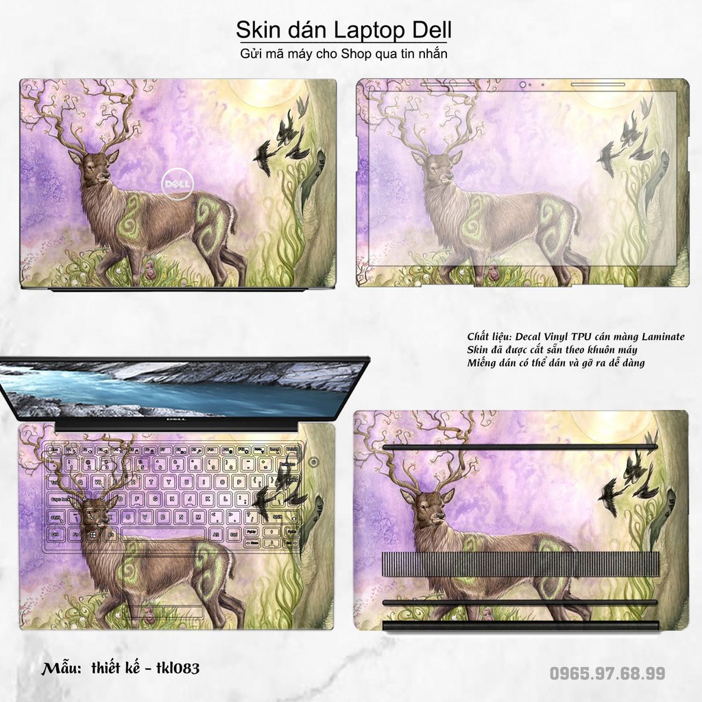 Skin dán Laptop Dell in hình thiết kế _nhiều mẫu 8 (inbox mã máy cho Shop)