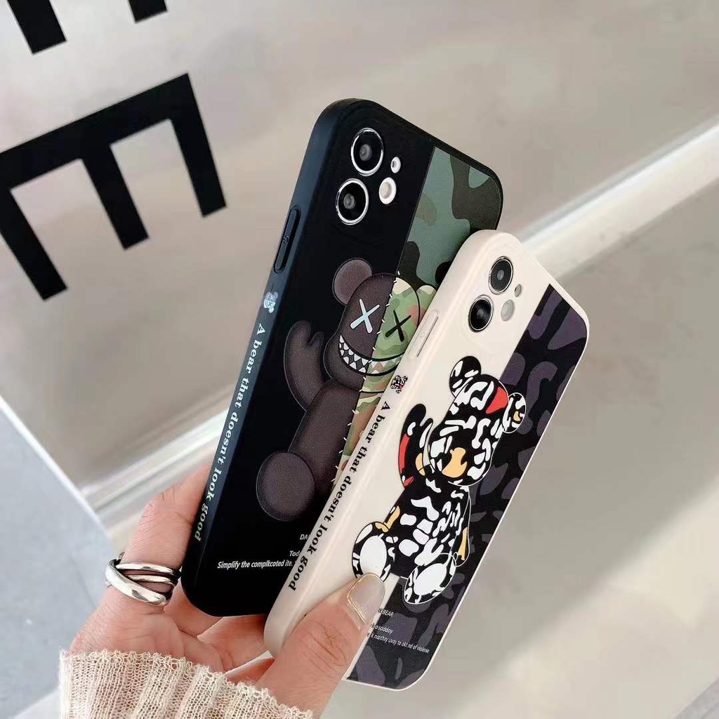 iPhone 11 7 11 12 11 Pro 12 8Plus 6S 6Plus X XS max Xr Ốp lưng chống sốc silicon hoa văn dễ thương