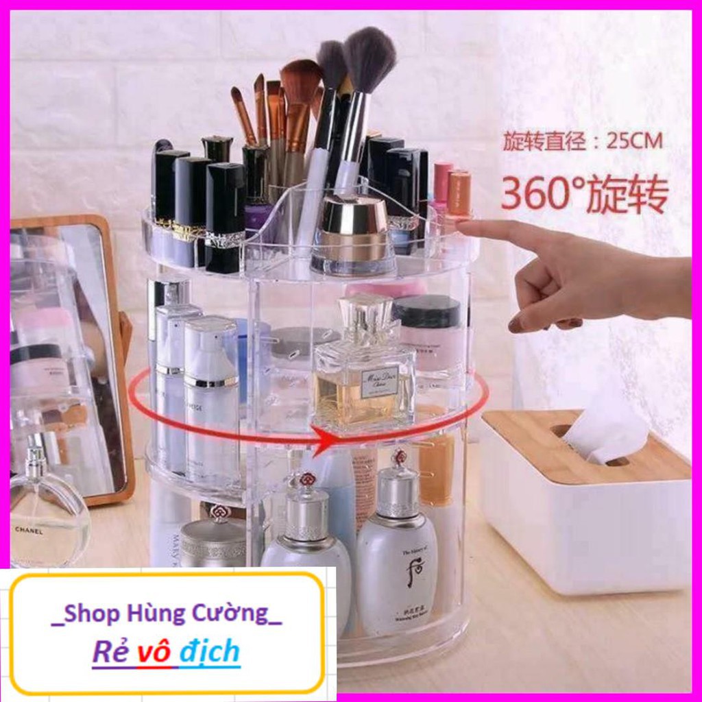 Kệ mỹ phẩm xoay 360 độ cao cấp