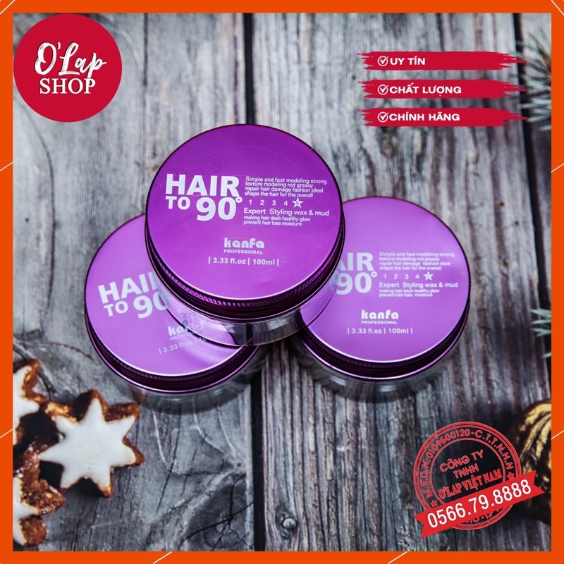 Sáp tạo kiểu giữ nếp hair to 90 chất clay mùi thơm