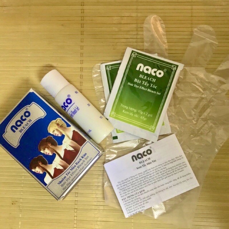 Bột tẩy tóc Naco Bleach 65ml - Tẩy Nhuộm Chuẩn Màu Thời Trang
