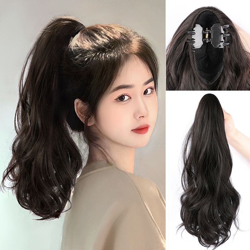 Tóc Giả Đuôi Ngựa Xoăn Dài Có Kẹp Thời Trang Cho Nữ
